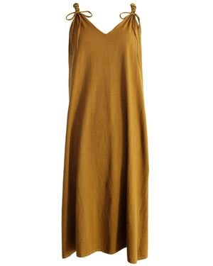 Zenzee Cashmere Maxi Slip Dress - Brown