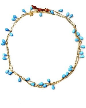 Persia Dona Jewelry Drops Necklace - Blue