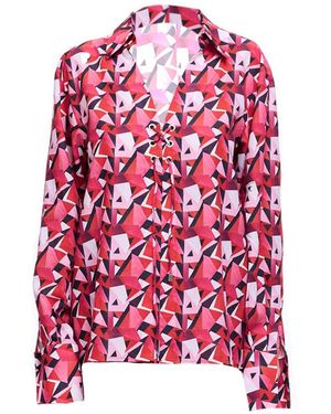 Mirimalist Origami Oversize Shirt - Red