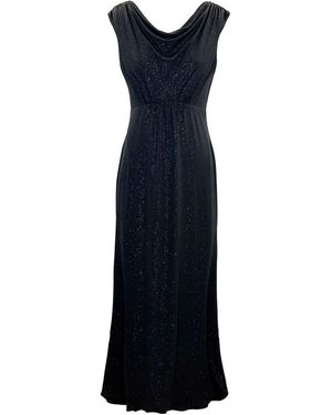 Alie Street London Glittering Cowl Neck Evening Gown - Blue