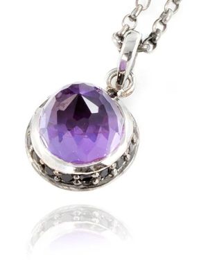 The Jewellery Store London Istanbul Secret Amethyst And Spinel Pendant Necklace - Purple