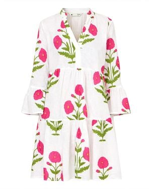 Yumi' Cotton Floral Tunic - Pink