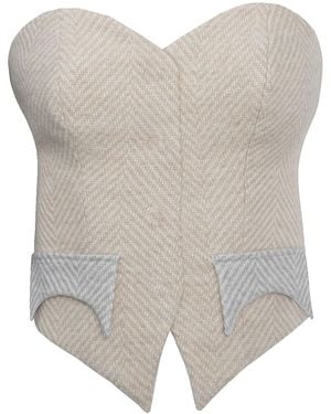 Vestiaire d'un Oiseau Libre Neutrals Alpaca Wool Corset - Gray