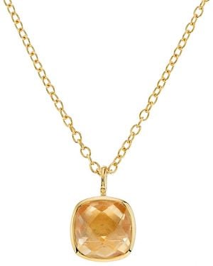 Auree Brooklyn Citrine & Vermeil Necklace - Metallic
