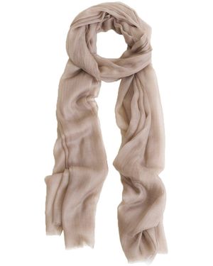 Lost Pattern Featherlight Oversize Cashmere Scarf - Natural