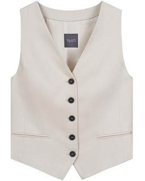 InAvati Neutrals Slim Fit Vest - White