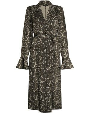 James Lakeland Neutrals Snake- Wrap Dress - Multicolor