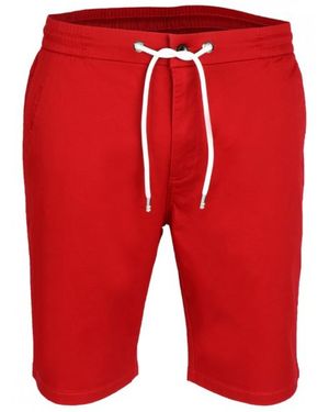 DAVID WEJ Plain Drawstring Shorts – - Red