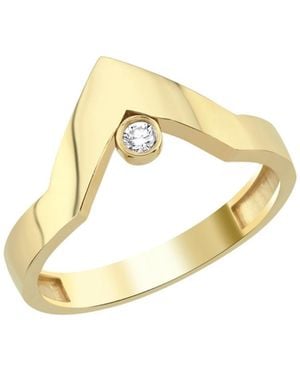 Dime Tribe V Shape Ring - Metallic