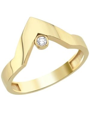 Dime Tribe V Shape Ring - Metallic