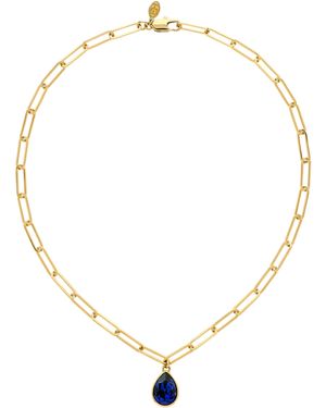 Emma Holland Jewellery Pear Crystal Chain Necklace - Metallic