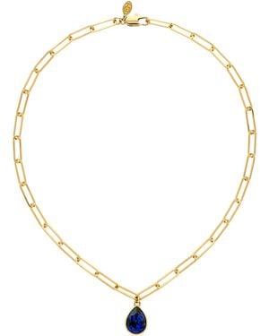 Emma Holland Jewellery Pear Crystal Chain Necklace - Metallic