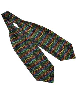 DAVID WEJ Self Tie Paisley Cravat – - Green