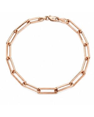 Ecce | Artisan Diamonds 14K Solid Paperclip Chain Bracelet - Metallic