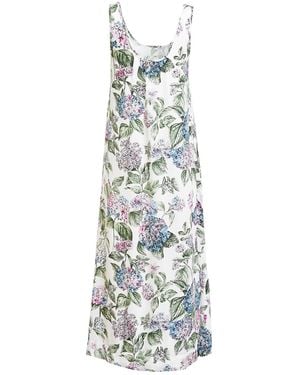 Fable England Neutrals Hydrangea Ivory Midi Nightie - Multicolour