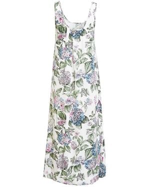 Fable England Neutrals Hydrangea Ivory Midi Nightie - Multicolour
