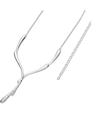 Lucy Quartermaine Dipped Drop Necklace - Metallic