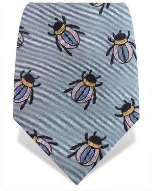 Gresham Blake Beetles Silk Tie - Blue