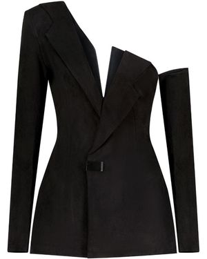 Úchè Asymmetrical Blazer Jacket - Black