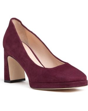 Beautiisoles by Robyn Shreiber Made in Italy Cristina Burgundy Day Night Platform Pump - Purple