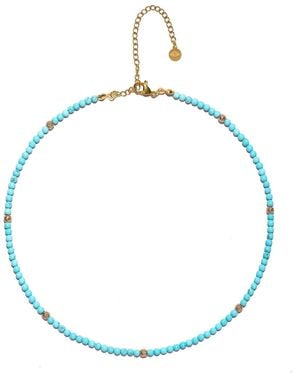 Seven Saints And Choker Necklace, Creativity And Confidence Amplifier - Blue