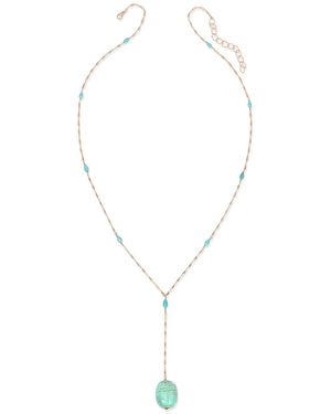 Heather Hawkins Jewelry Scareb Y Necklace - Metallic
