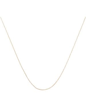 Haus of Brilliance 10K 0.5 Mm Slender & Dainty Fine Rope Chain Necklace - Metallic