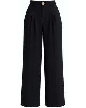 Monlicia Elara High Waist Pleated Trousers – - Black