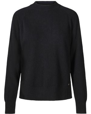 tirillm Aida Cashmere Raglan Pullover - Black