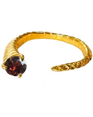 Aki Roc Jewelry Rise Ring Garnet - Yellow