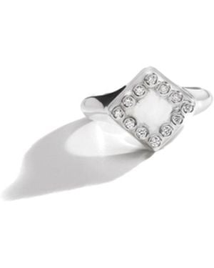 Rain Jewelry Classic Signet Ring Diamond - White