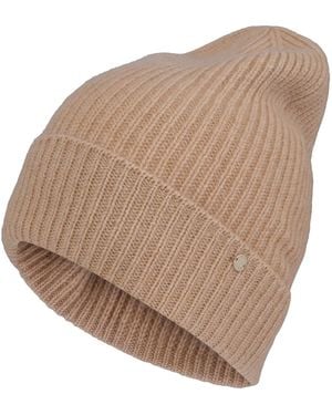 tirillm Holly Rib Knitted Cashmere Beanie, Light Camel - Brown
