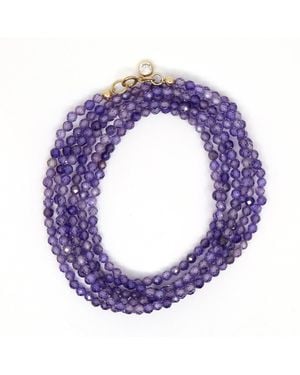 Shar Oke Cubic Zirconia Wrap Bracelet - Purple