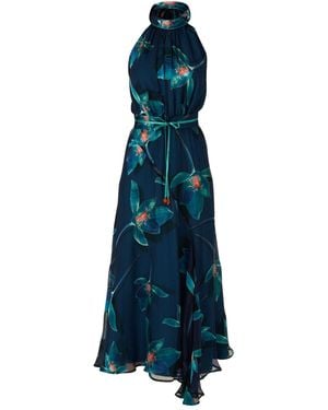 SACHA DRAKE Topaz Testimony Midi Dress - Blue