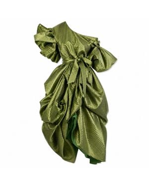 Miro Misljen Verdant Reverie Sculptural Dress - Green