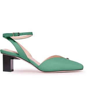 Tiannia Barnes Hope Ankle Strap Heels – Low - Green