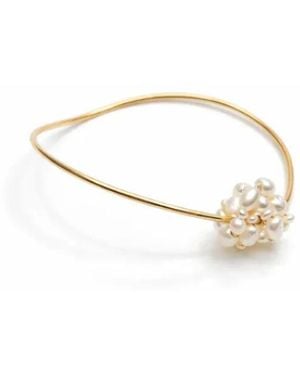La Maison Gisel B. Willow Bracelet With Cultured Pearls - White