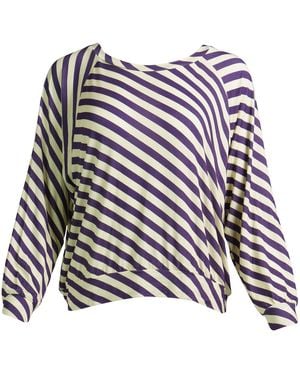 Kristinit Stripe Jersey Riviera Top - Blue