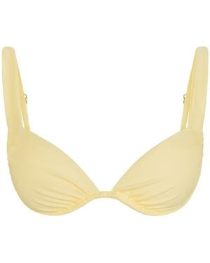Aja Swimline Calypso Ruched Bikini Bra Top - Natural