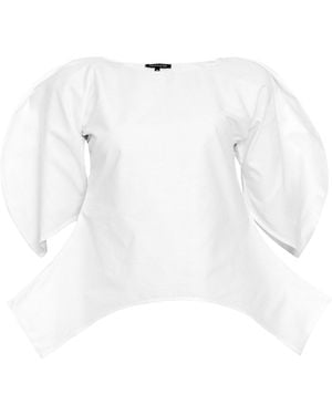 Bianca Popp Puff Blouse With Flaps - White