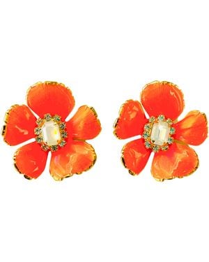 The Pink Reef Small Neon Floral - Orange