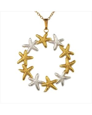 Simon Kemp Jewellers Starfish Pendant Eighteen Carat On Sterling - Metallic
