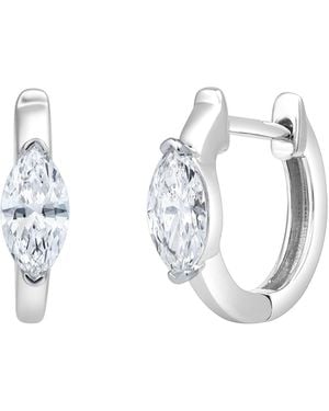 LMJ Marquise Muse Lab Grown Diamond Huggies - Metallic