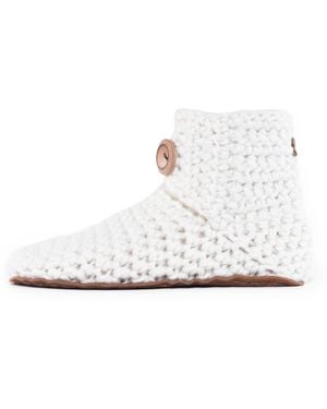 Kingdom of Wow Handmade Barefoot Boot Slippers - White