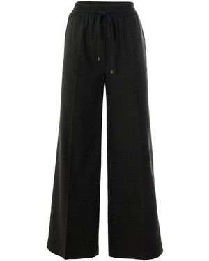 Exquise Livia Drawstring Wide Leg Trousers - Black