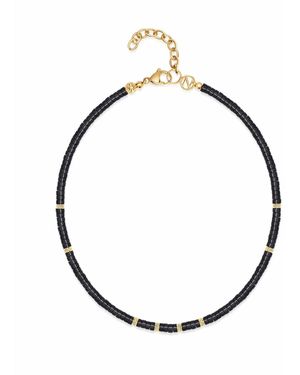 Nialaya Heishi Onyx Choker With - Metallic