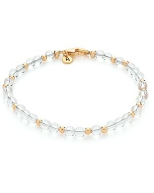 Nellou Jewellery Neutrals Jewel Bead April Birthstone Bracelet Plated Sterling - Metallic