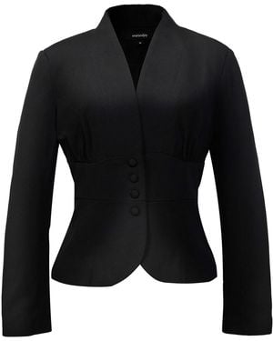 Smart and Joy Fitted And Flared Jacket - Black