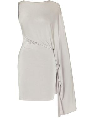 Khéla the Label Walk Away Cape Sleeve Mini Dress - White