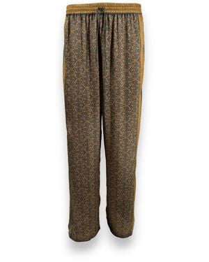 Monzlapur New York Paisley Motif Pant With Stripe - Green